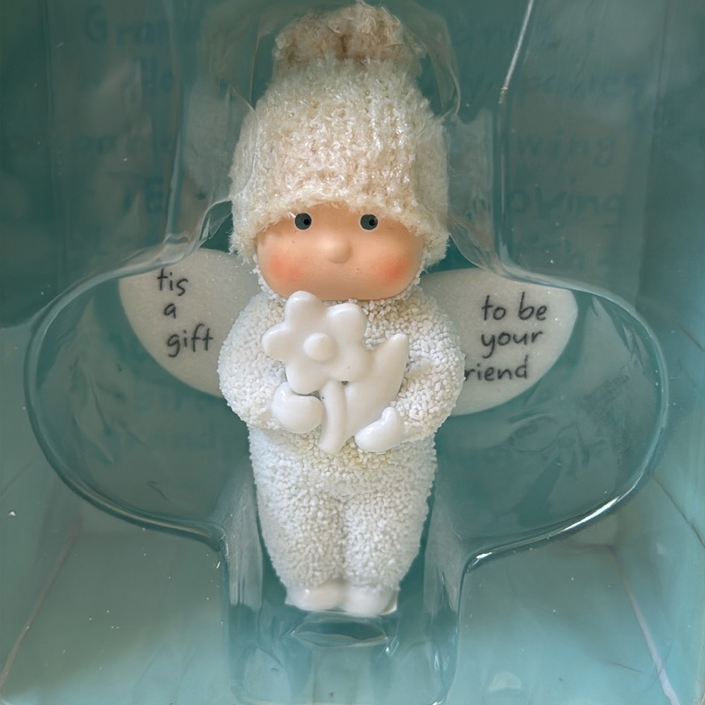 Department 56 Angel Snow Baby Ornament 2008 It’s a gift to be your friend boxed